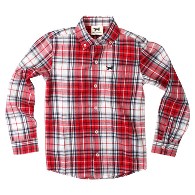 Jack Thomas Plaid Shirt-Red