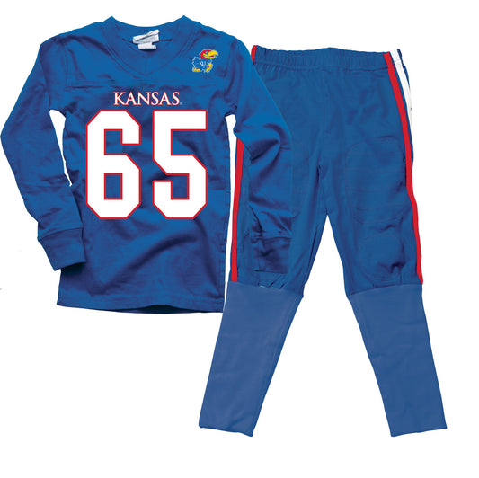 Wes & Willy Kansas Jayhawks Football Pajamas