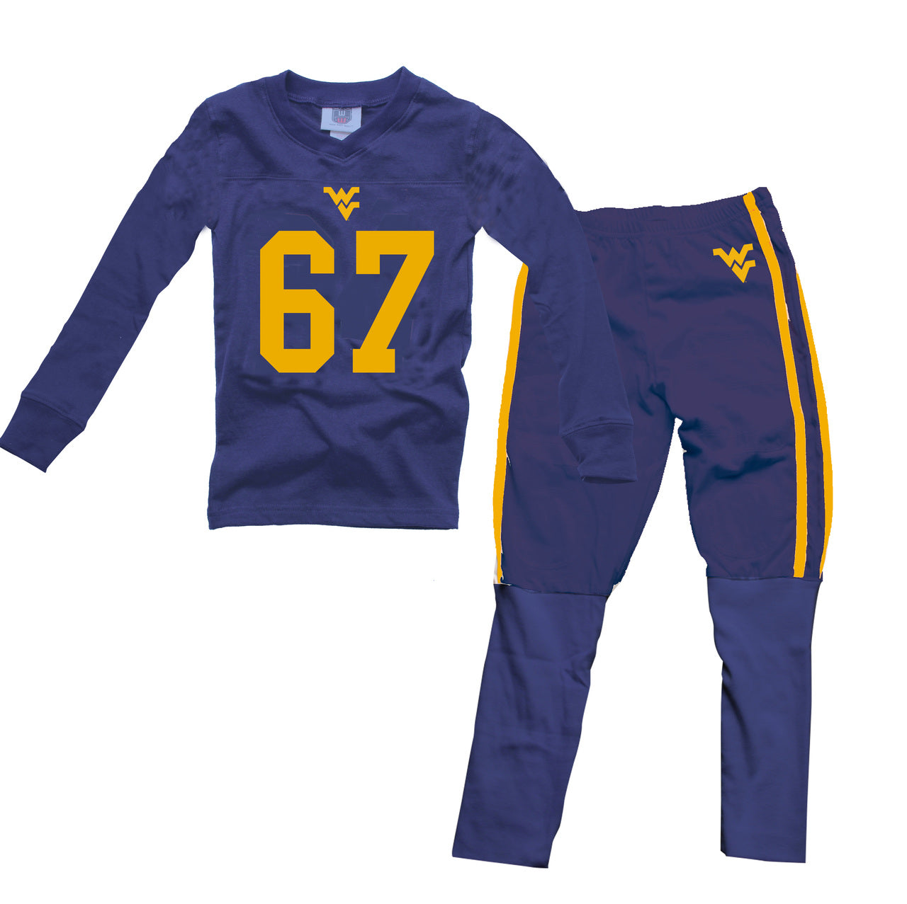 Wes & Willy Boy's West Virginia Mountaineers Football Pajamas